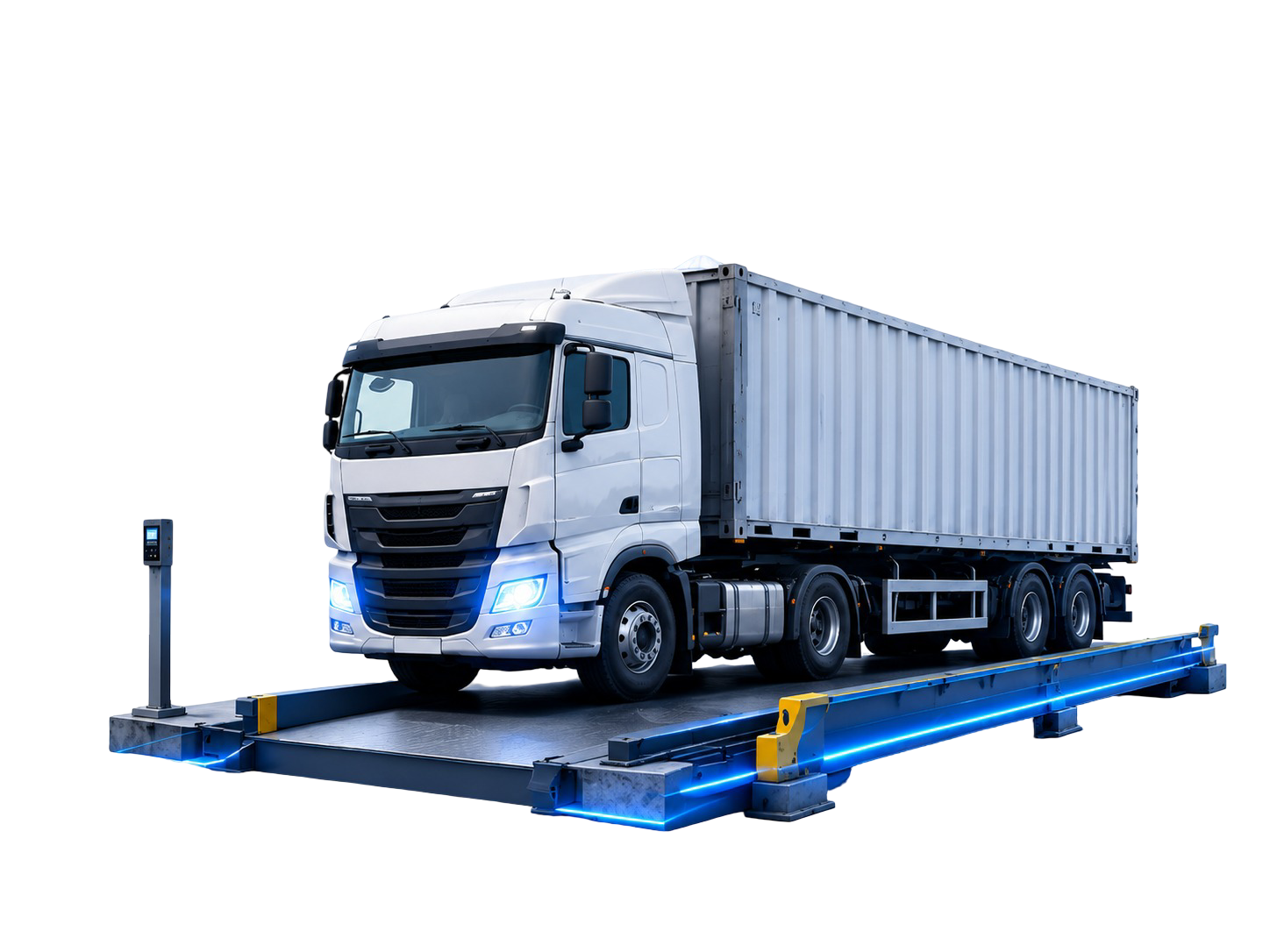 Truck on weighbridge